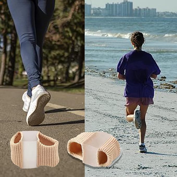 4 Packs Bunion Corrector Toe Separators for Overlapping Toes Women & Men, Gel Toe Spacers Bunion Corrector with 2 Loops for Feet, Hammer Toe Straightener for Big Toe