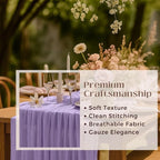 10FT Lilac Purple Cheesecloth Table Runner 120 Inch Rustic Boho Gauze Cheese - Image 3