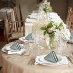 P Pothuiny 12 Pcs Silver Satin Napkins 17 x 17 Inch, Satin Cloth Napkins | - Image 7