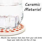 AD Set of 6 Coasters for Drinks Absorbing Round Ceramic Stone Coaster - Image 5