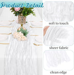 8 Pack White Cheesecloth Table Runners 20x120 Inch Gauze Table Runner Cheese - Image 3