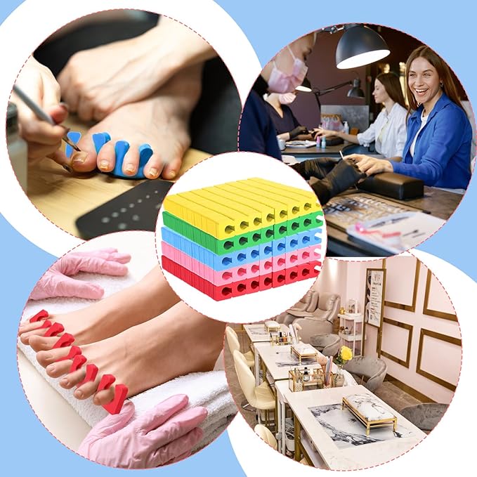 1000 Pcs Individual Toe Separators, Soft Toe Spacers for Pedicures Comfortable Finger Dividers for Manicure Feet Nail Toenails Art Painting Polish Spa