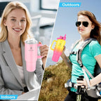 40 oz Tumbler with Handle and Straw or Convert to 40 oz Insulated Water Bottle - Image 5