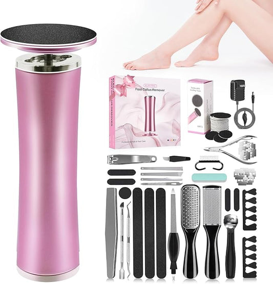 Electric Foot Callus Remover with 36 in 1 Pedicure Kit | Adjustable Speed | Up to 800 RPM | 60 Pcs Sandpaper Discs | Professional Electric Callus Remover for Feet for Dead Skin and Calluses