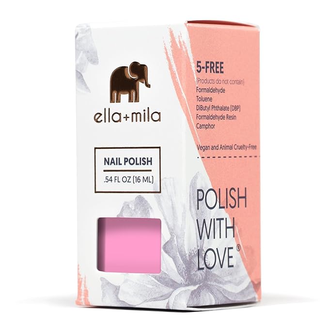 ella+mila Professional, Quick Dry, Long-Lasting & Chip-Resistant Pink Nail Polishes (Pinkterest+ - 0.45 fl oz)