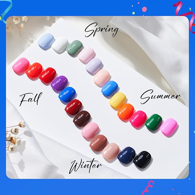 HEMA TPO Free Gel Nail Polish Kit with U V Light- 24Colors Nail Kit 54PCS Gel Polish Starter Set with Matte Glossy Base Top Coat Primer Blooming Builder At Home Gel Manicure Kits Gifts for Women Girl