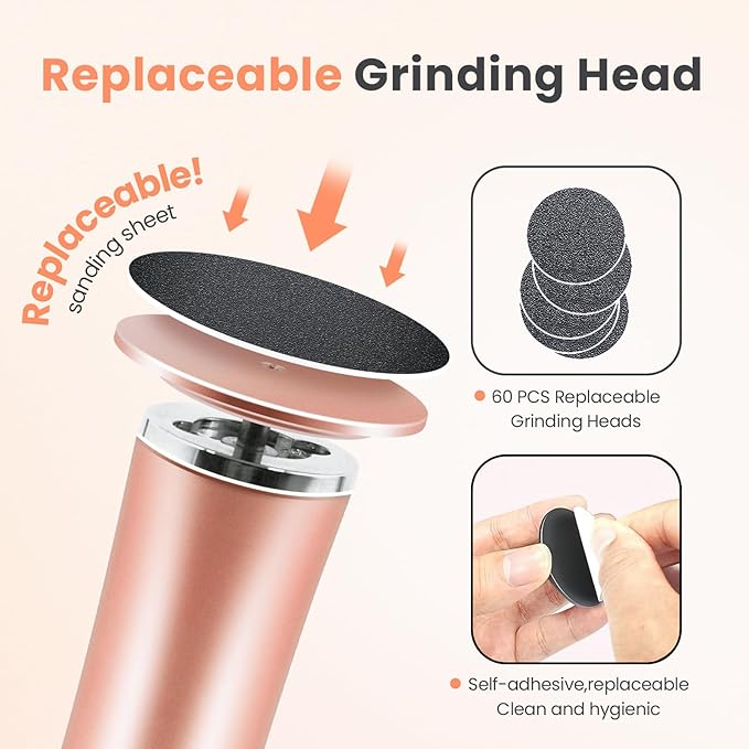 Electric Foot Callus Remover with 36 in 1 Pedicure Kit | Adjustable Speed | Mini Portable | 60 Pcs Sandpaper Discs | Professional Electric Callus Remover for Feet for Dead Skin and Calluses
