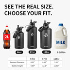 RAYMYLO One Gallon Water Bottle Insulated 128 oz, Stainless Steel | Triple - Image 6