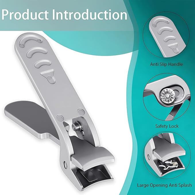 Small Finger Nail Clippers for Men with Catcher,Ultra Sharp Sturdy Fingernail and Toenail Clipper Cutters