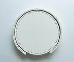 Set of 6 Leather Coasters, Round Coasters - Image 3
