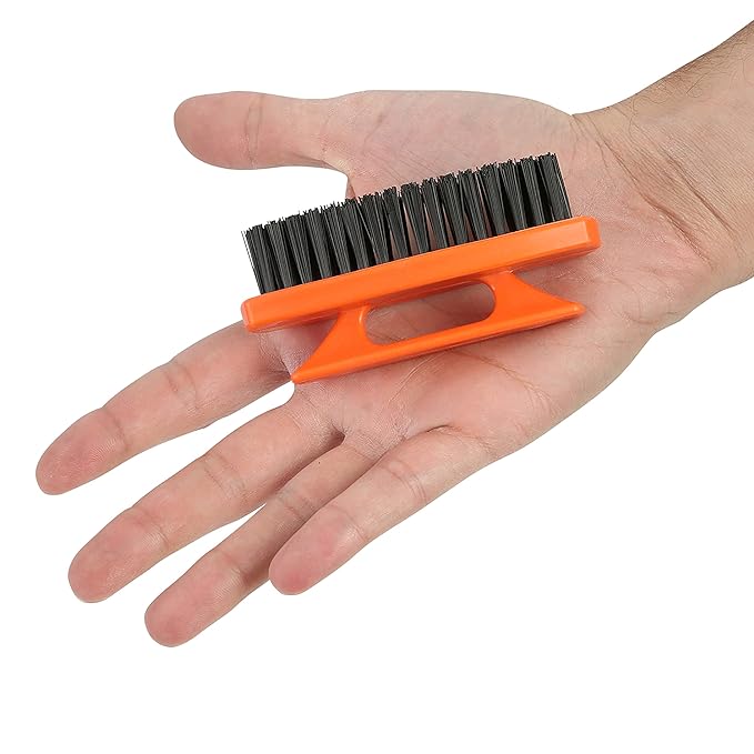GreatNeck 19025 Nail Brush, 6 Pack Nail and Hand Scrub Brush Set, Stiff Bristles, Comfortable Scrubber Grip, Salon or Construction Quality, Gift For DIYer or Nail Techs