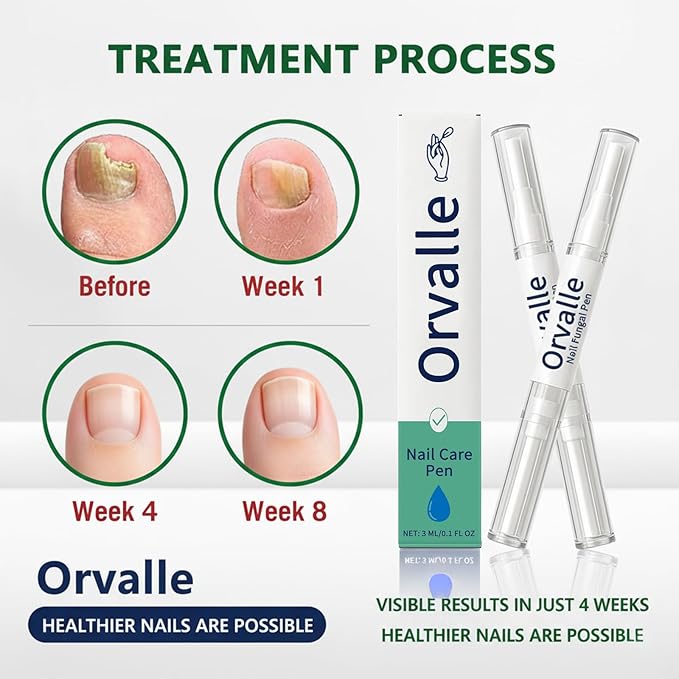 Orvalle Nail Fungus Pen,Toenail fungus pen,Nail Growth Pen for Repair & Strengthener,Nail Growth Treatment Repair Serum Twist Pen Activator for Repair & Strengthener(3pcs)