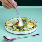Rainbow Salad Server Set, Berglander Stainless Steel Salad Serving Set - Image 7