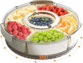 Divided Serving Tray with Lid and Handle, Stackable Snackle Box Container by Unknown