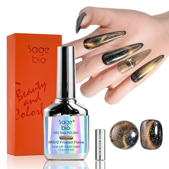 Cat Eye Gel Nail Polish, 15ml Magnetic Gel, High-Gloss, Long-Lasting, Magnetic Stick for DIY Manicures, 3D Effect, Rich & Vibrant Colors, 06