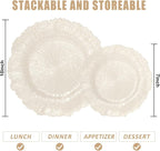 U-QE 60PCS Clear Coffee Plastic Plates - Image 2