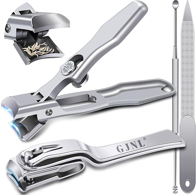 Stocking Stuffers 2025, Toenail Clippers for Thick Toenails for Seniors - Wide Jaw Nail Clippers for Men & 360 Degree Rotary Toenail Clippers for Seniors, Christmas Xmas Presents Gifts for Adults