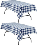 Checkered Tablecloth, 2 Pack, 54 x 80 inch, Stain and Wrinkle Resistant by Hiasan
