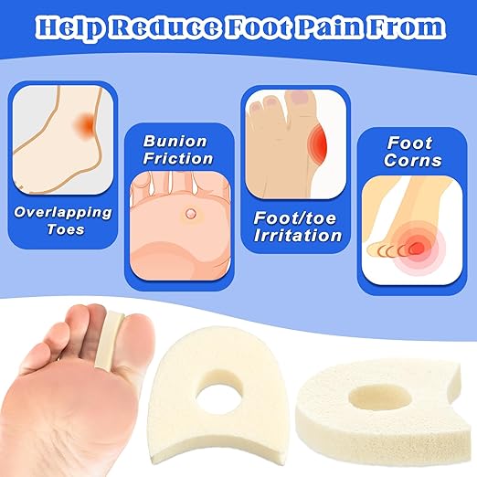 TrelaCo 60 Pcs Foam Toe Separators Spacers for Corn Relieves,1/4 Inch, Pain from Bunions, Blister and Hammer Toe Relief