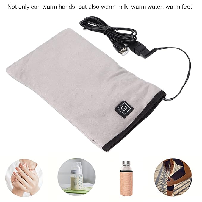 Heated Gloves,3 Settings Electric Heated Mittens Gloves for Arthritis and Hand Therapy, Hand Warmer Gloves for Spa Hand Care Women Beauty Nail Art Manicure (Grey)