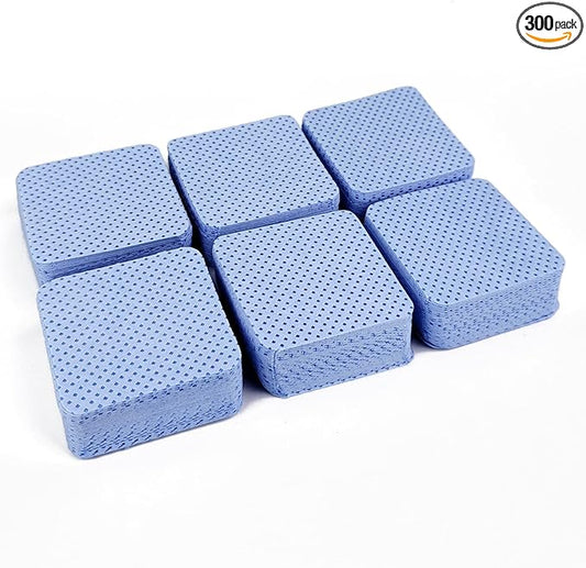 300 Pcs Lint Free Nail Wipes, Non-Woven Nail Polish Remover Pads Nail Polish Wipes for Nail Polish Removal Eyelash Extensions DIY Nail Art Supplies (Blue)