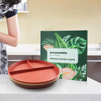 9 Inch 4PCS Unbreakable Portion Control Plates, Divided Plates - Image 6