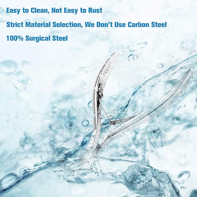 FERYES Cuticle Clipper Professional Manicure and Pedicure Cuticle Remover Tools, Medical Grade Stainless Steel Cutial Cutter, 6mm Jaw- 1 Piece (Silver)