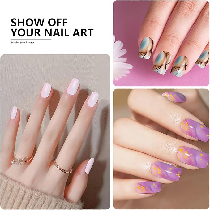 DANNEASY 16 Sheets Nail Polish Strips for Women Girl Marble&Glitter Mermaid Color Nail Polish Stickers Full Nail Wraps Gel Nail Strips Self Adhesive Manicure Sticker with File, Cuticle Stick