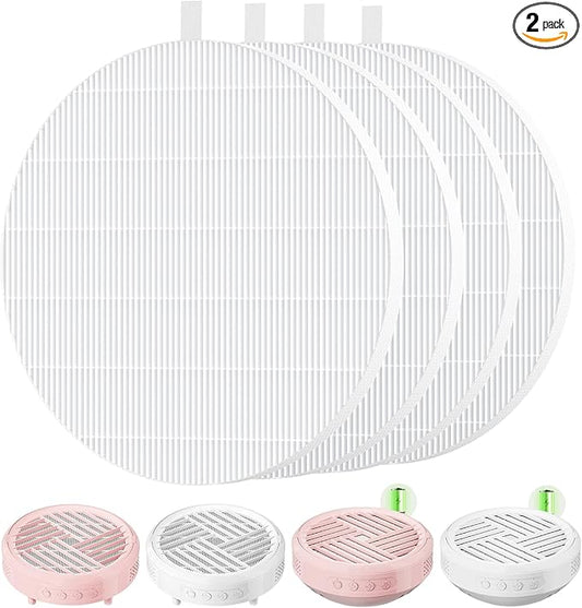 4 Pack HPro Nail Dust Collector Replacement Filter Compatible with MelodySusie Nail Dust Collectors, Models HPro/SProR, Attach 99% of Nail Dust, Reusable and Easy to Clean Nail Tool, White