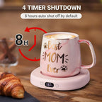 Coffee Mug Warmer & Best MOM Ever Mug Set, Electric Cup Warmer - Image 6