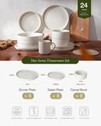 Famiware Star Ceramic Plates and Bowls Sets, Reactive Glaze Dishes - Image 8