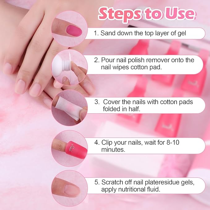 Nail Polish Gel Remover&Nail Brush Cleaner Kit for Efficiently Removing Gel Polish and Thoroughly Cleaning Brushes.Comes with a Glass Cup and 50 Cotton Pads for Convenient Use.