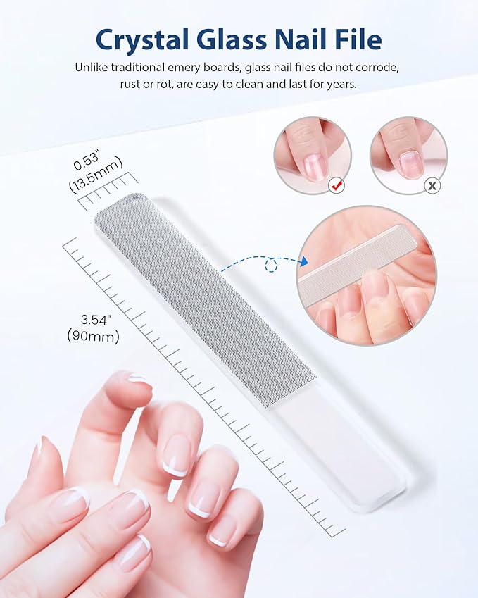 Anti-Splash Wide Jaw Opening Nail Clippers - GlamTweeler Ultra Sharp Extra Large Wide Opening Fingernail and Toenail Clipper with Glass Nail File (Black_Slanted)