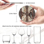 6 Pcs Cowhide Print Western Leather Coasters - Image 8