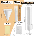 Roshtia 600 Pcs 4 oz Snow Cone Cups Disposable - Image 2