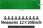 10-Pack Satin Table Runner Emerald 12 x 108 inches Long, Table Runners - Image 4