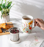 AmorArc Tea Cup With Infuser and Lid, 18oz Loose Leaf Tea Mug With Steeper | - Image 5