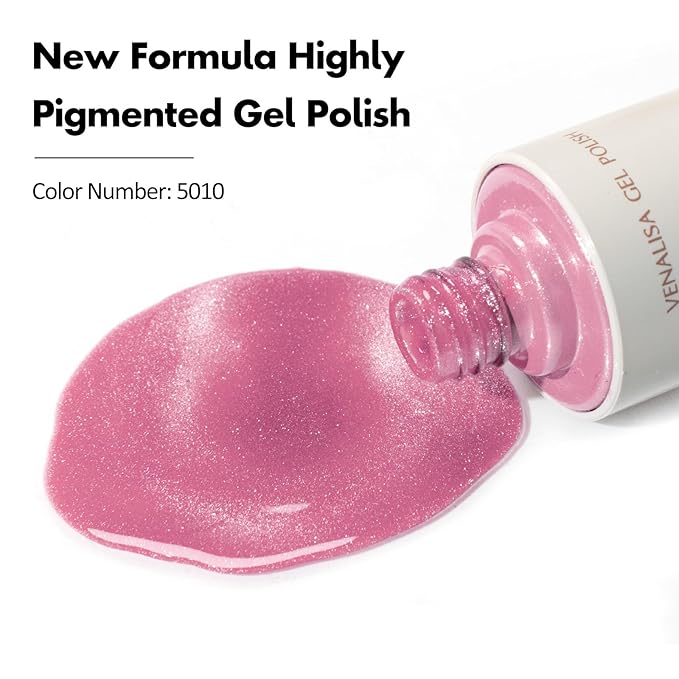 VENALISA Cat Eye Gel Nail Polish 1 Pcs 10ML Shimmer Pink Glitter Magnetic Gel Polish Soak Off Salon Manicure DIY at Home Nail Art For Girls Women