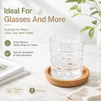 Cobee 4 Pack Cork Coasters, Absorbent Round Cup Coasters - Image 4