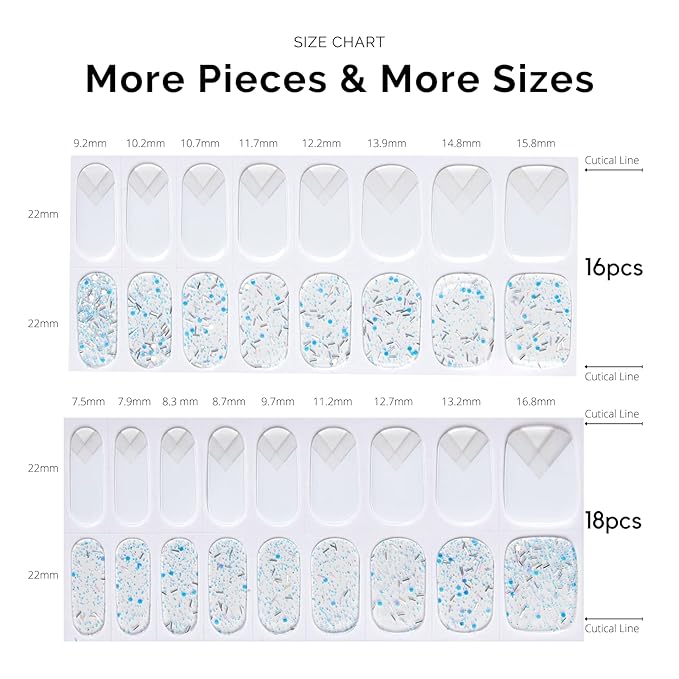 NAILOG Semi Cured Gel Nail Strips 34 pcs, Buy 2 Get 1 UV Lamp, Salon-Quality Gel Nail Stickers, Semicured Nail Wraps with Soft Gel Finish | Quartz