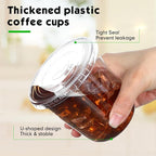 Ziliny 50 Sets 12 oz Clear Plastic Cups - Image 4