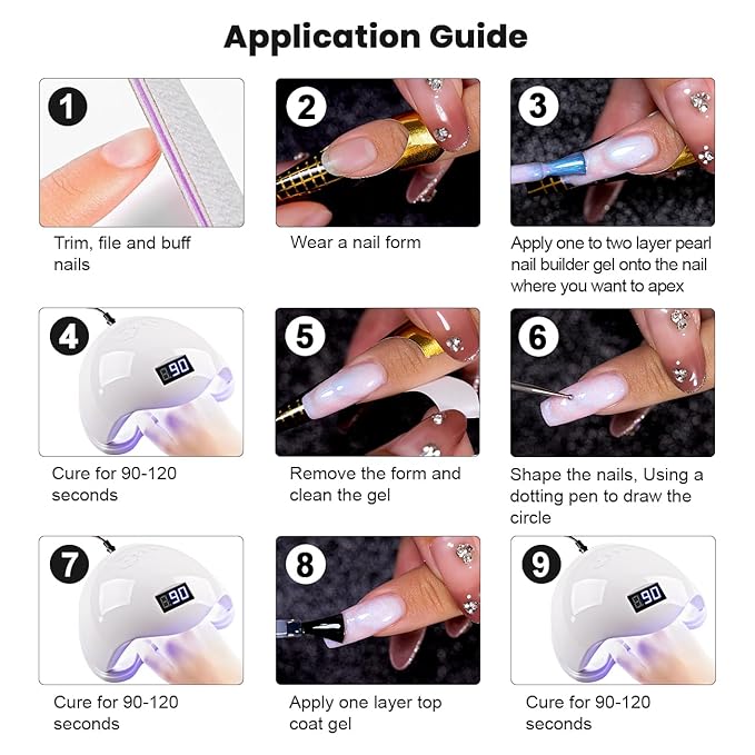 RARJSM Gel Builder for Nail Pearl Blue Hard Gel in a Bottle Mermaid Shell Glitter Blue Pearlescent Thick Extension Structure Gel Polish 15ml Soak Off Curing Requires Salon Home DIY Beginner Use
