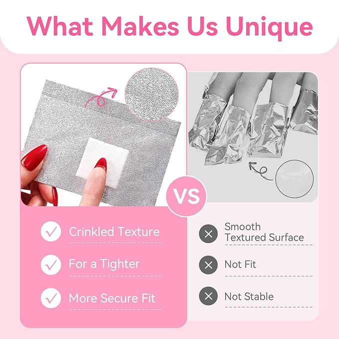 Makartt Nail Polish Remover - 100pcs Nail Foil Wraps for Soak Off Gel Polish Remover, with 1.18inch Pre-attached Lint Free Cotton Pads For Nails, Non Acetone Nail Polish Remover