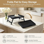 Bamboo Breakfast Trays with Folding Legs, laptops and serving in bed. - Image 4