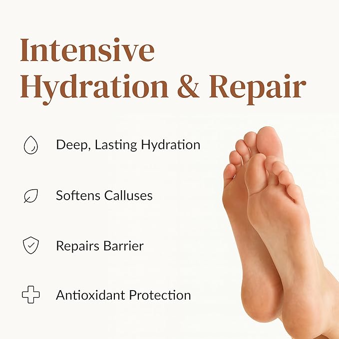 Epielle Hydrating Foot Masks 6 Pairs, Deep Moisturizing Socks for Dry Feet & Cracked Heels, Relieve and Soften with Shea Butter & Jojoba Oil, Korean Skin Care, Spa Set, Self Care Gifts for Women