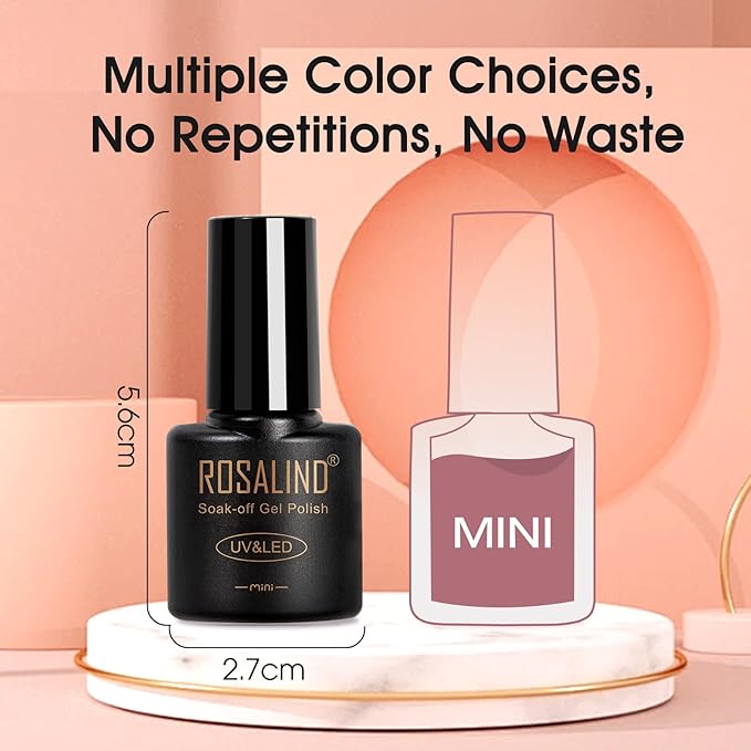 ROSALIND Jelly Gel Nail Polish Set, 12 Colors Jelly Nude Gel Polish Set Pink Milky White Nail Polish Gels Neutral Transparent Sheer Gels Nail Gifts for Women