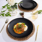 ejonirinjonir 80pcs 10.25in Heavy-Duty Black Plastic Plates - Image 6