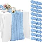 10 Pack Cheesecloth Table Runner 10FT Boho Gauze Rustic Fabric Table Runner by HAISIWLKJ