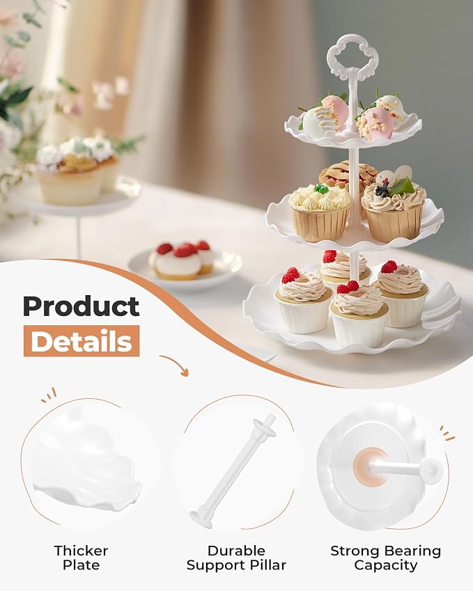 Kootek 5pcs Cupcake Stand Dessert Table Display Set Serving Tray - Image 2