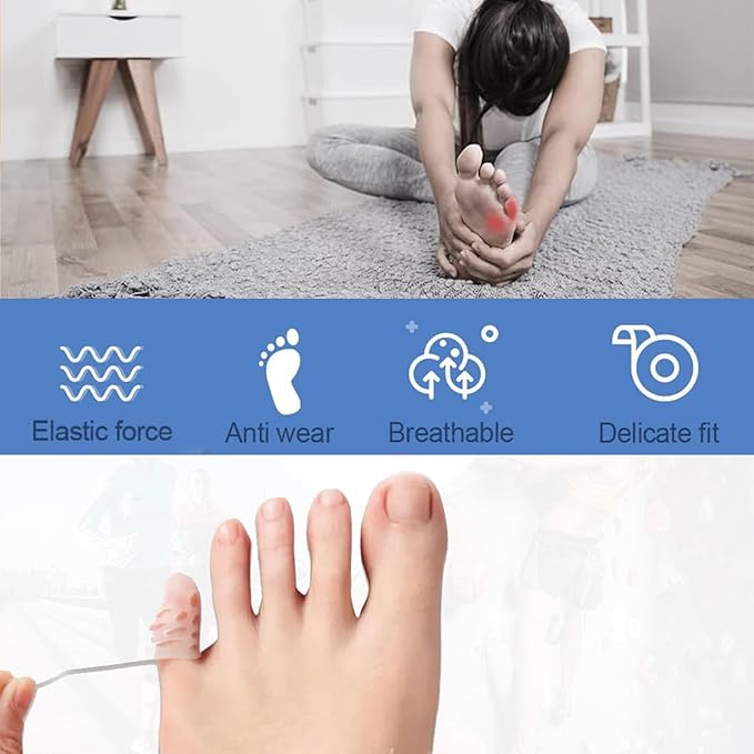 Silicone Anti-Friction Toe Protector, Silicone Toe Protectors, 2024 New Gel Toe Protectors, Breathable Little Toe Covers, Blisters, Calluses, and Corns Protection (100PCS)